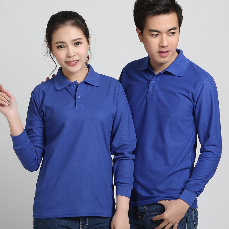 长袖广告衫定制工作服T恤同学会圆领纯棉polo衫印字logo文化衫(图18)