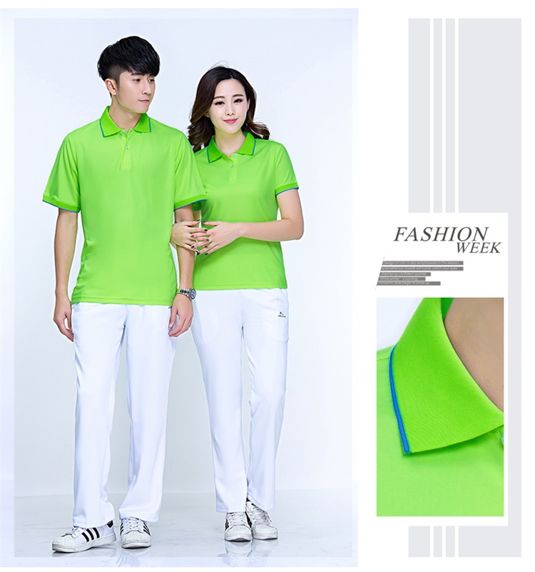 夏季情侣运动短袖t恤男女速干透气POLO衫团体定制logo工作服上衣(图20)