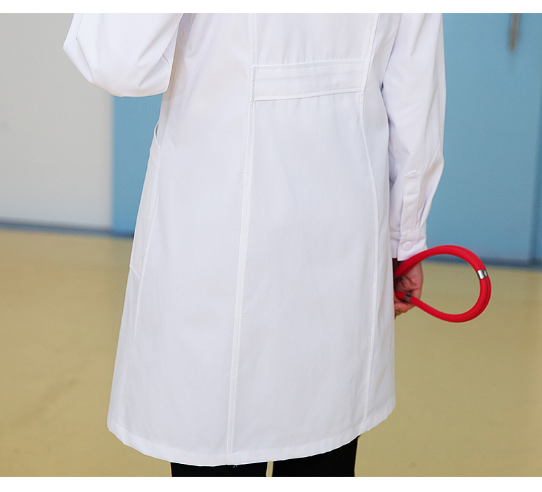 1577076342842062.jpg 医生白大褂女长袖修身长款药店医师服韩版定制logo印字护士工作服(图13)