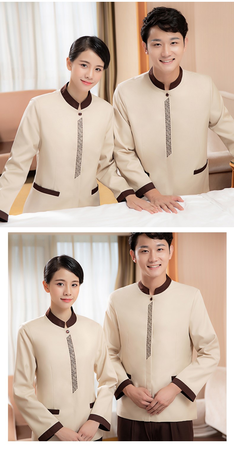 酒店宾馆客房服务员pa保洁工作服女秋冬装商场医院保洁服长袖定制(图6)