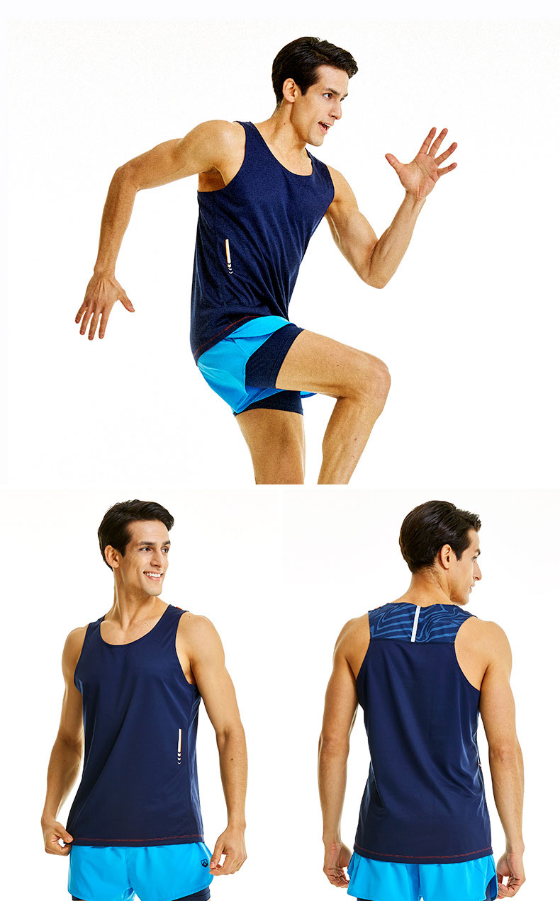 运动背心男宽松 夏季速干跑步背心 透气健身篮球服 无袖t恤(图14)