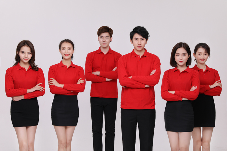 长袖广告衫定制工作服T恤同学会圆领纯棉polo衫印字logo文化衫(图13)