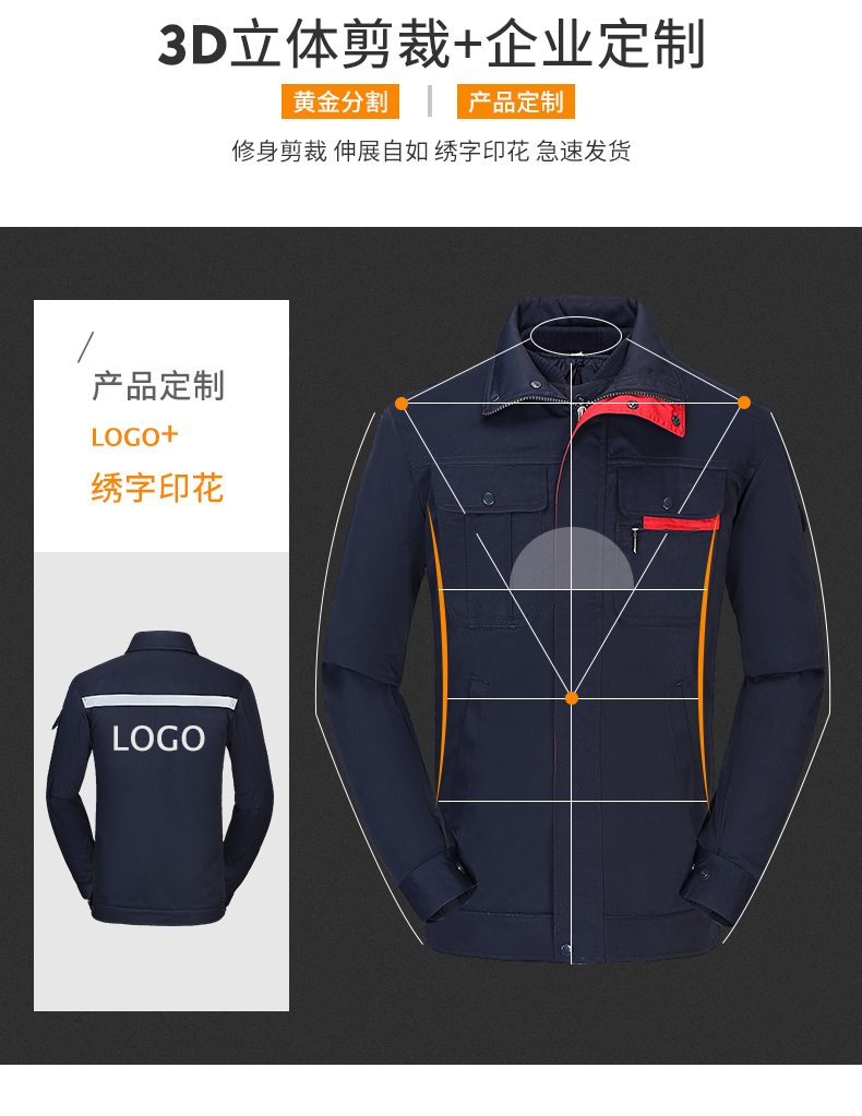 工作服棉衣男冬季加厚耐磨保暖防寒服劳保棉袄工厂车间可拆卸冬装(图3)