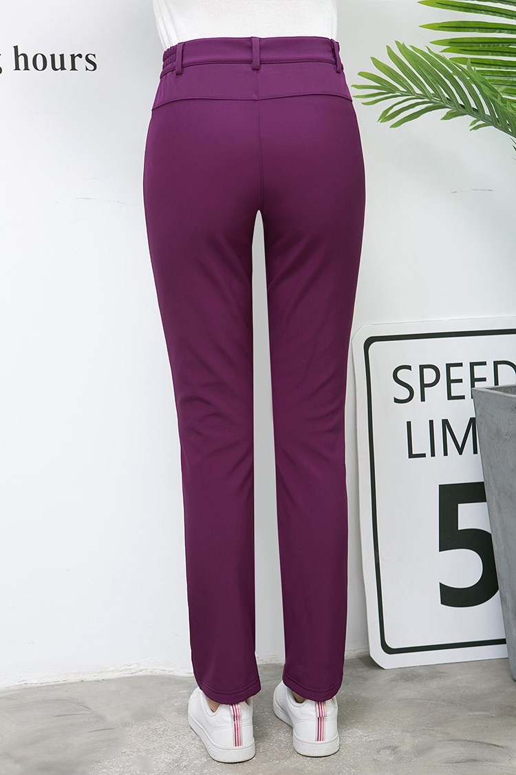 秋冬季户外抓绒软壳冲锋裤女加绒加厚防水防风寒滑雪裤男大码宽松(图7)