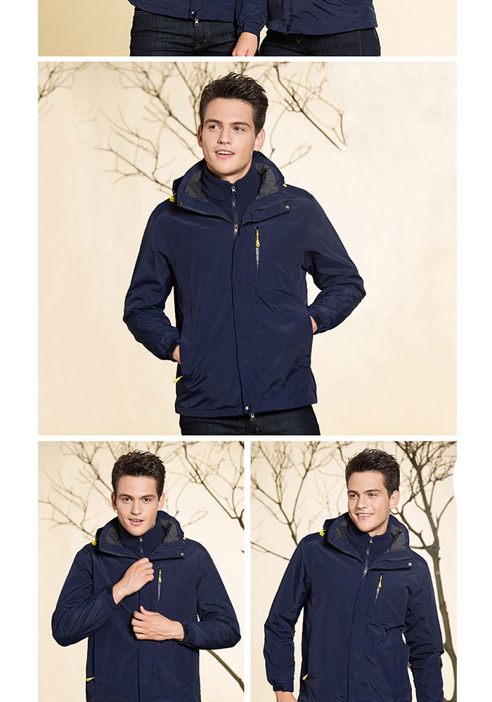 冬季大红色冲锋衣女三合一可拆卸加绒加厚防寒工作服男定制印logo(图17)