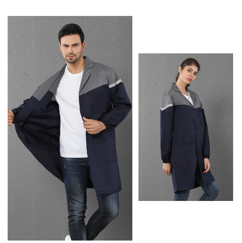 工作服男蓝大褂劳保服搬运定制罩衣仓库耐磨防尘大码长袖款定制(图11)