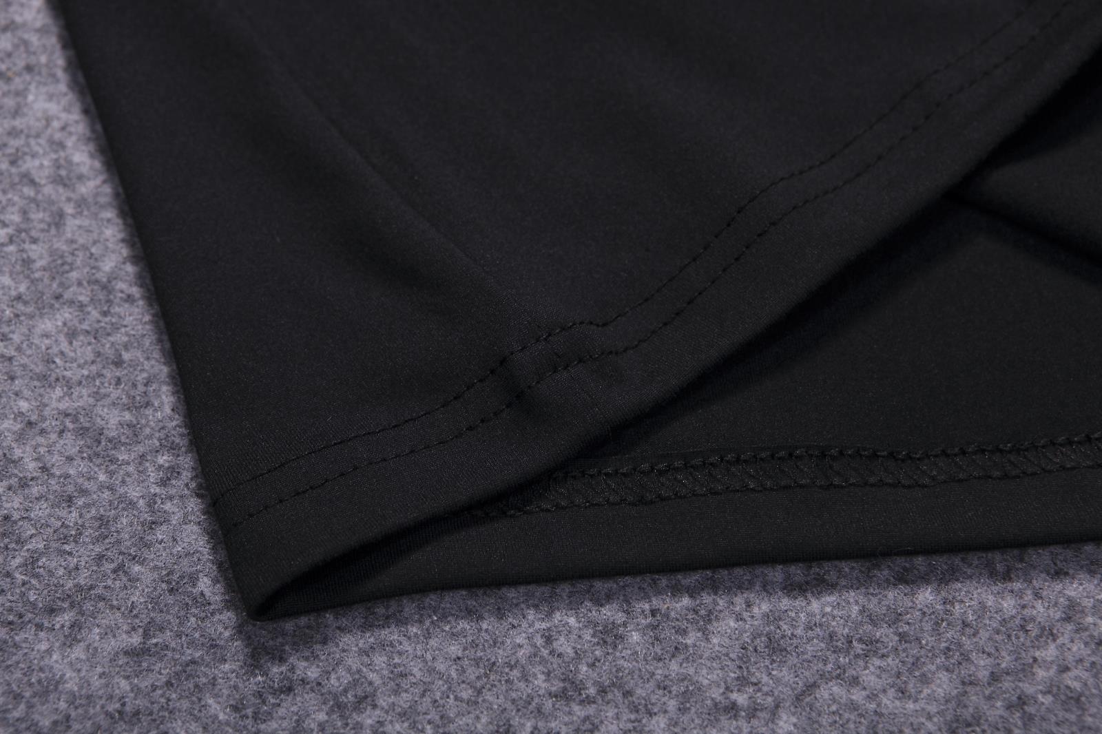 2019夏季男士短袖T恤V领纯色体恤打底衫紧身半袖大码男装纯黑色潮(图34)