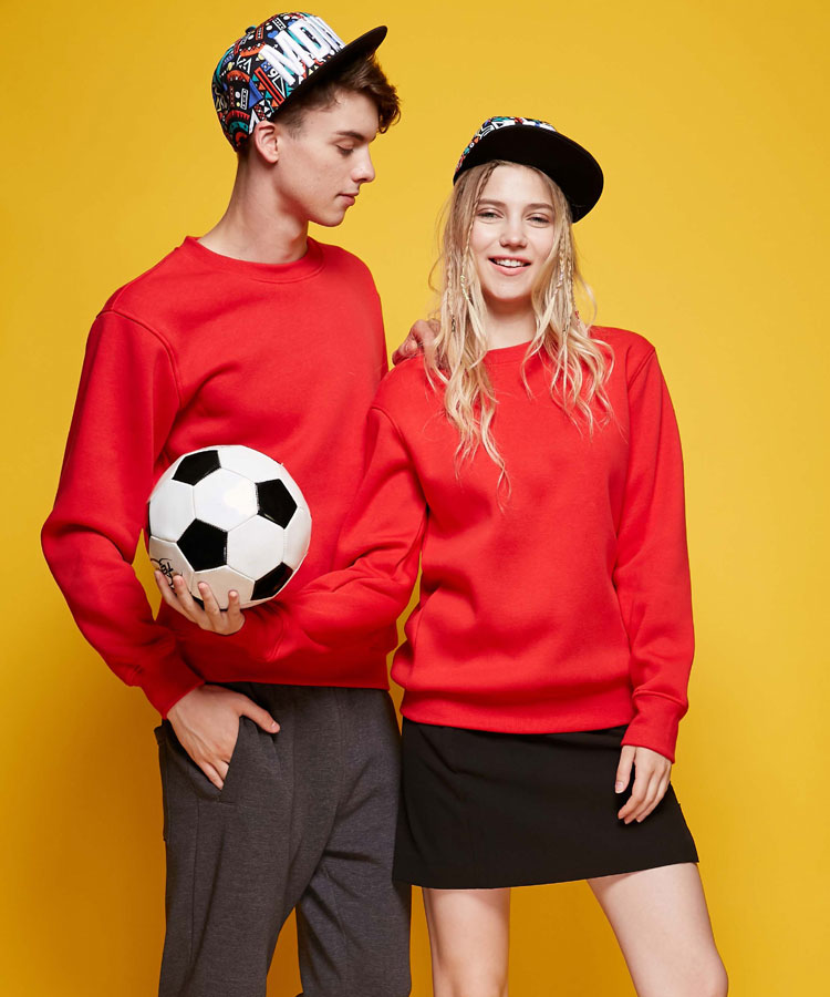 秋冬抓绒外套定做圆领卫衣团体工作服套头活动服装订制印LOGO绣标(图4)