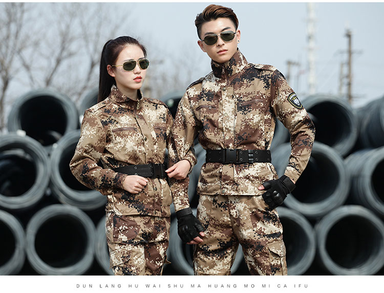 荒漠迷彩服套装女军装工作服耐磨特种兵男士作训服学生军训迷彩服(图10)