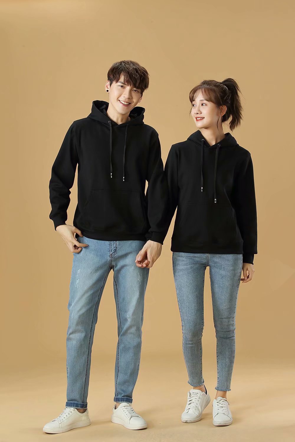 卫衣定制印字logo班服同学聚会团体工作服连帽拉链外套加绒刺绣(图13)