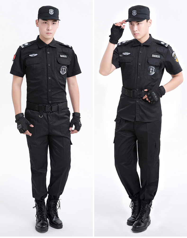保安作训服2019新款保安工作服套装男长袖春秋安保物业制服装定制(图16)