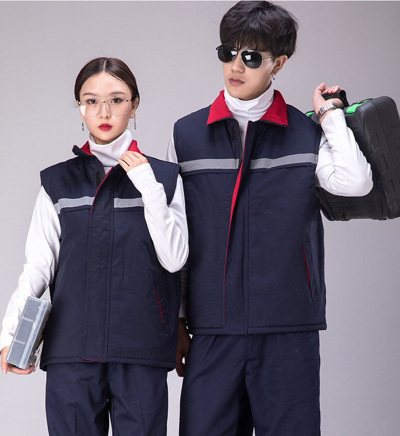 工作服马甲环卫马甲铁路公路马甲反光条马甲_背心工装马定制(图9)