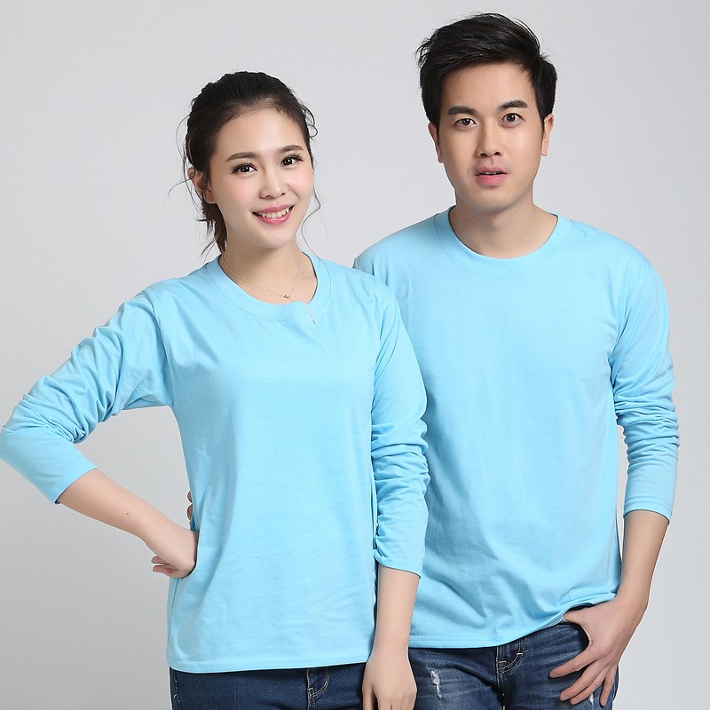 长袖广告衫定制工作服T恤同学会圆领纯棉polo衫印字logo文化衫(图34)