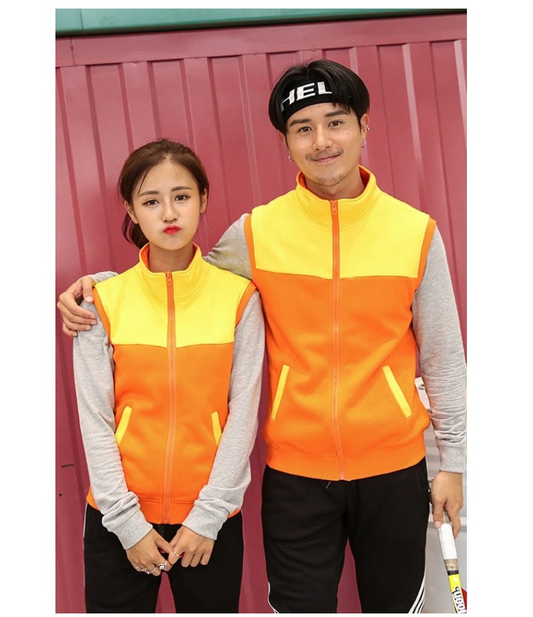 马甲定制logo秋冬棉外套加绒广告背心网吧超市健身教练工作服(图12)