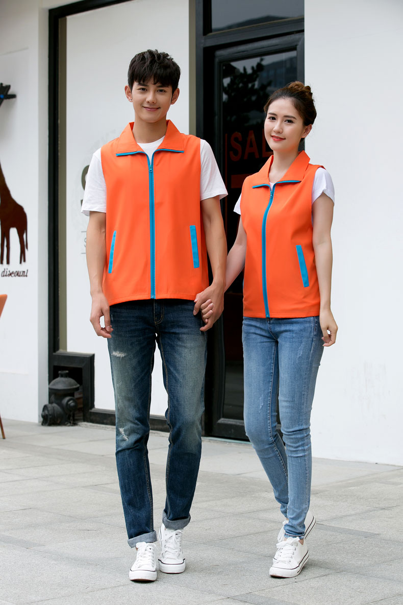 印logo定制志愿者马甲义工工作服公益活动服装v领背心纯棉红马甲(图70)