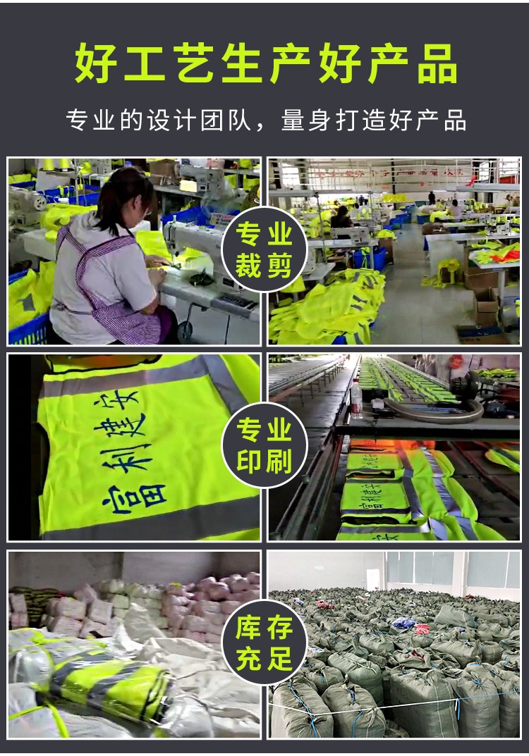 环卫交通驾驶员安全防护夜间外套反光衣马甲定制荧光背心服可印字(图3)