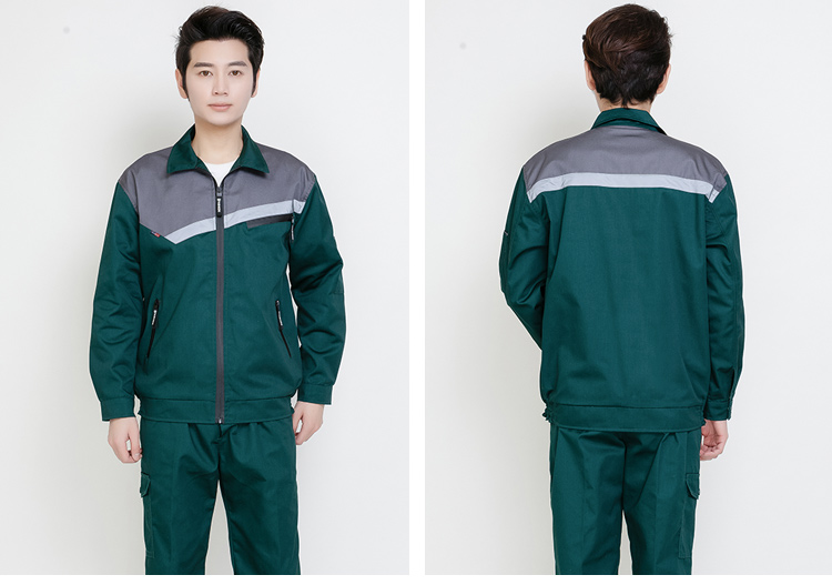 春秋长袖工作服套装男女反光条纯棉防烫耐磨劳保服冬防静电工作服(图26)