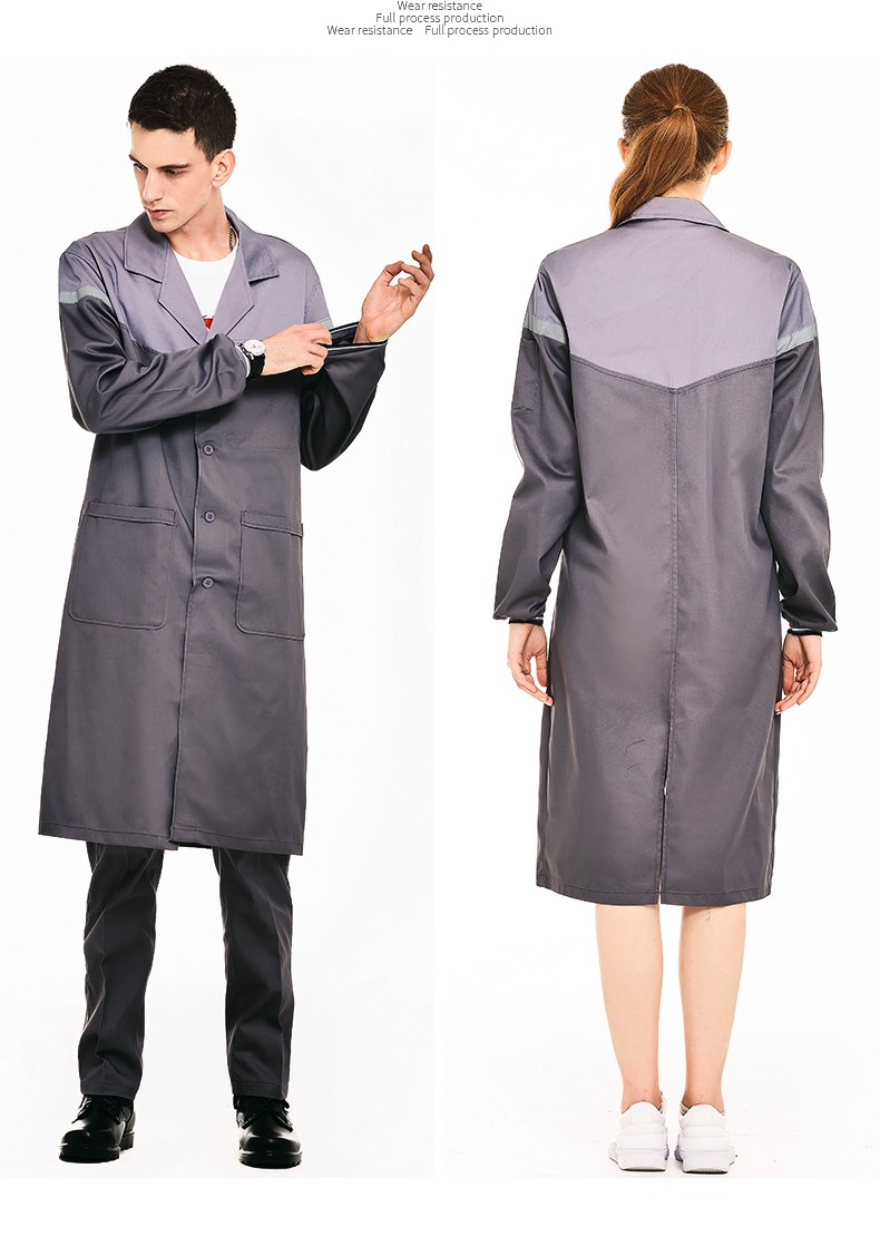 大褂工作服长袖蓝大褂搬运服仓储男女车间食品服劳保服定制作印字(图13)