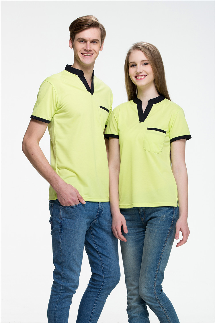 翻领工作服定做POLO衫定制短袖t恤文化广告衫DIY企业团体服印logo(图1)