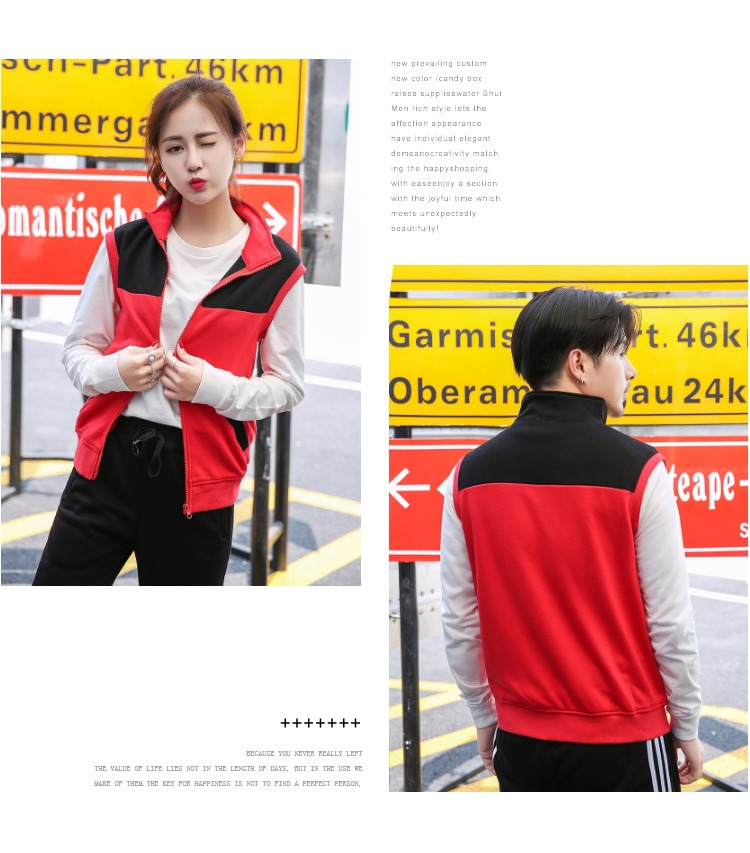 马甲定制logo秋冬棉外套加绒广告背心网吧超市健身教练工作服(图7)