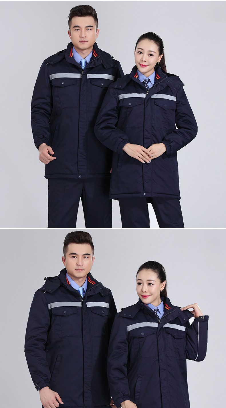 冬季工作服棉服男 加厚工作服棉衣工程汽修劳保服棉袄环卫棉大衣(图13)