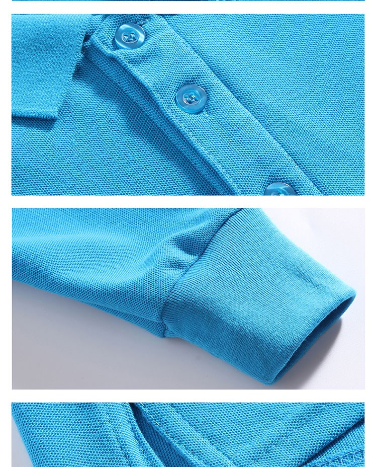 长袖t恤定制logo翻领广告文化衫diy工衣定做衣服Polo衫工作服印字(图13)
