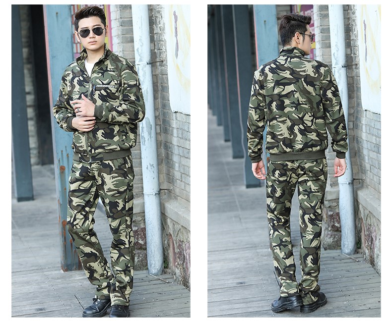 迷彩工作服套装男士新品户外长袖弹力工装汽修工程劳保服工服(图7)