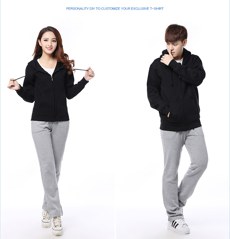 卫衣定制logo长袖开衫diy衣服订制工作服拉链卫衣工衣班服(图16)