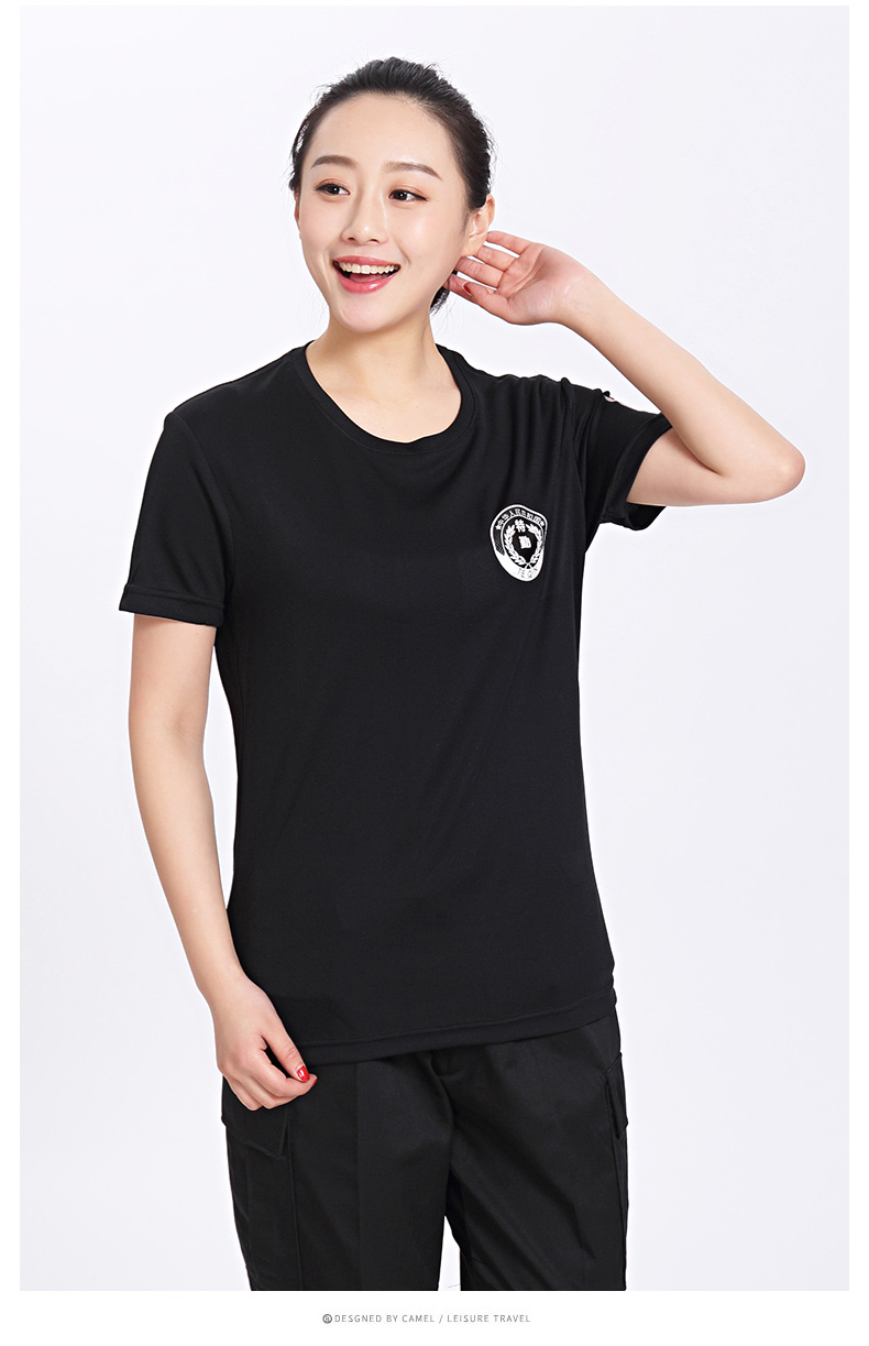 1577423600192676.jpg 保安服短袖T恤黑色作训服夏季工作服上衣定制(图5)