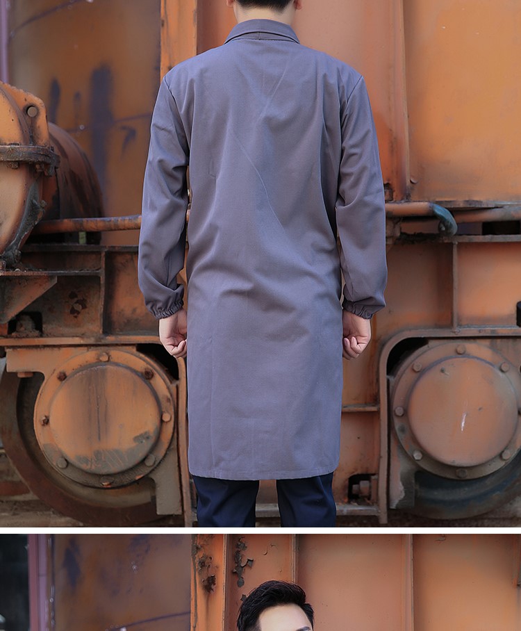 工作服大褂男女春秋长款搬运仓库劳保服蓝大褂上衣企业定制印绣字(图8)