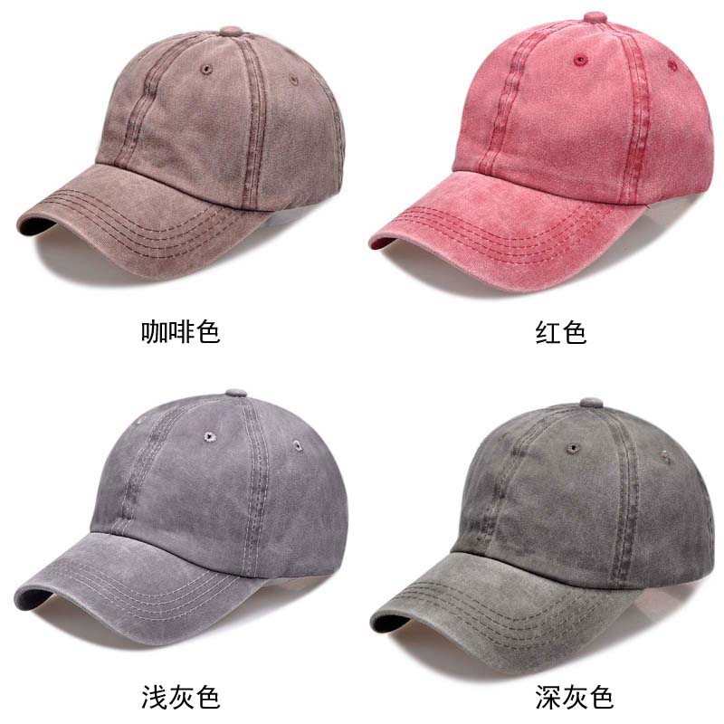 洗水棉棒球帽定制广告帽子遮阳鸭舌帽男女棉工作帽订制刺绣印logo(图1)