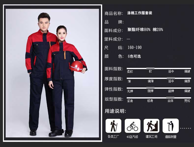 长袖工作服套装男春秋汽修维修装饰工衣工程工厂服厂家定制劳保服(图1)