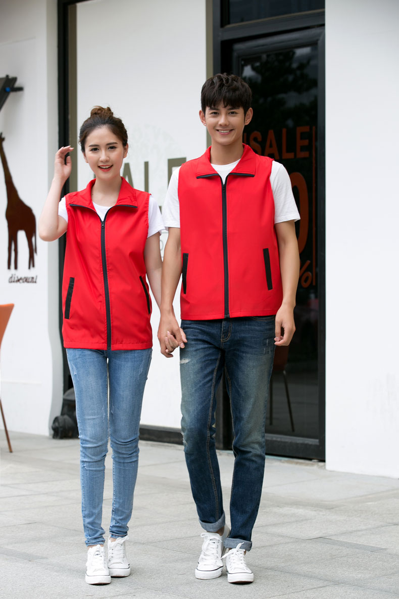 超市商场男女销售员印字工作服马甲志愿者婚庆公司马甲定制logo(图61)