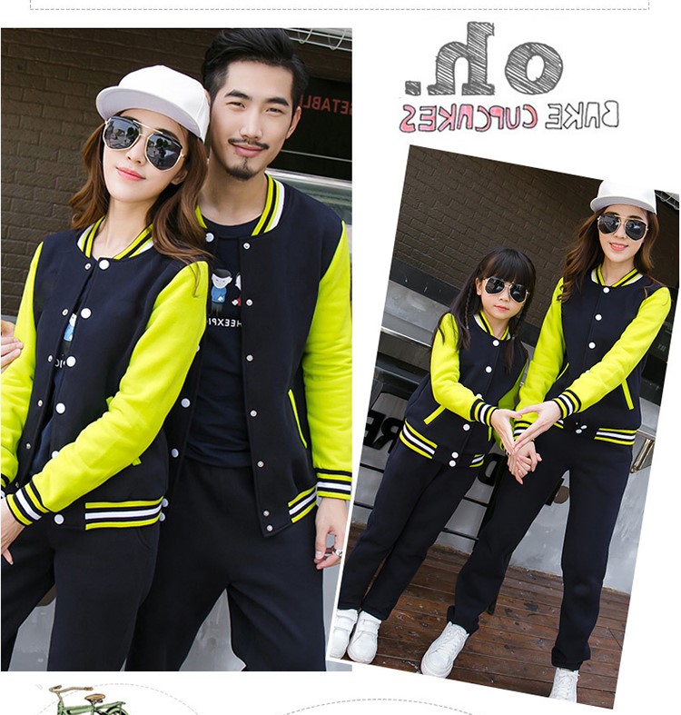 定制幼儿园亲子装2019冬季园服棒球服班服一家三口秋装团体服套装(图9)