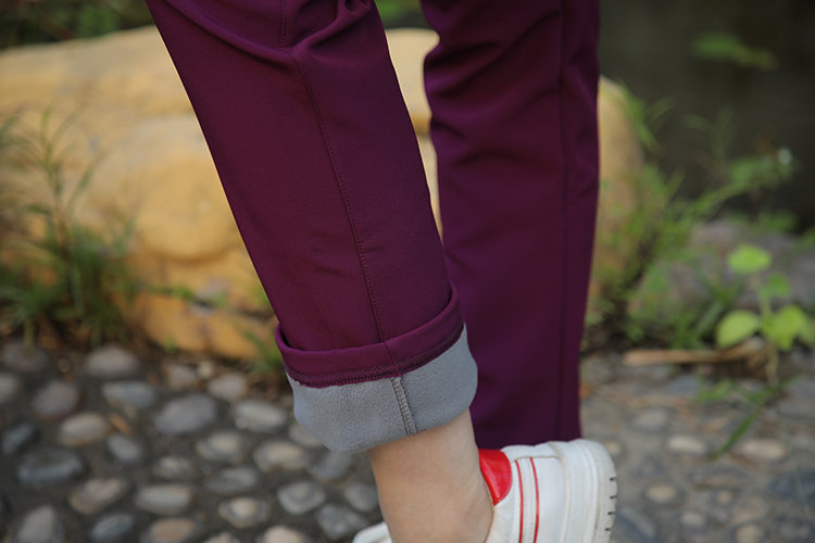 秋冬季户外抓绒软壳冲锋裤女加绒加厚防水防风寒滑雪裤男大码宽松(图23)