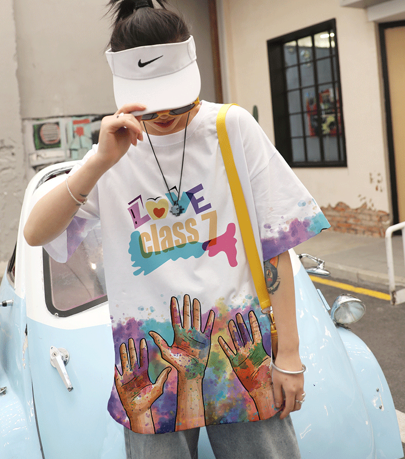 学生班服定制t恤印字logodiy运动会高三毕业夏季定做同学聚会短袖(图5)