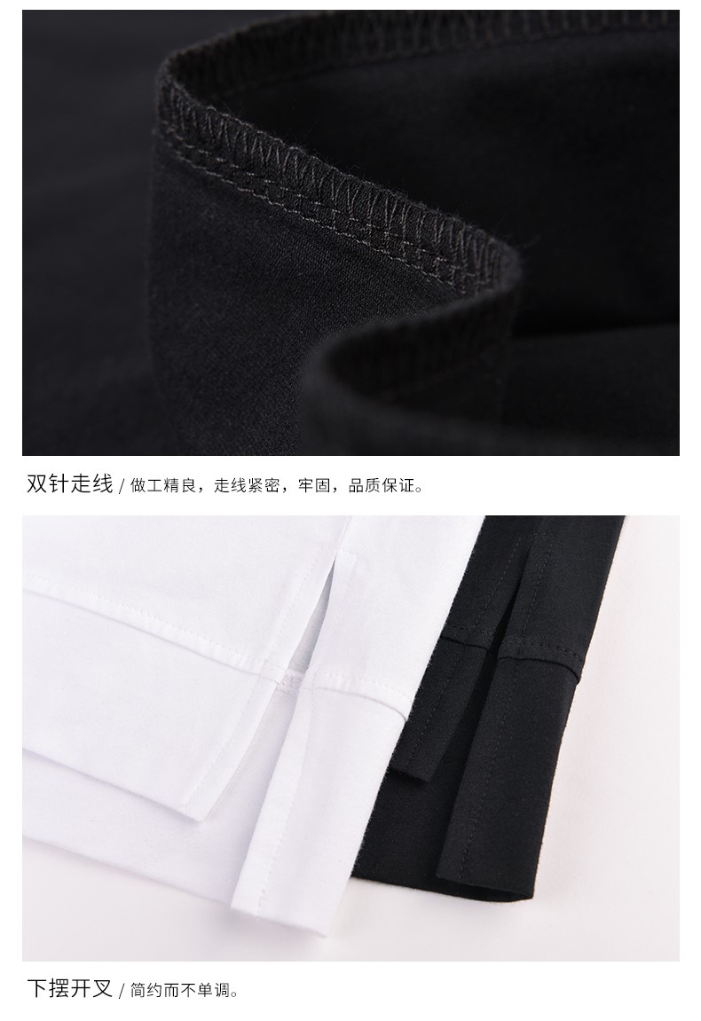 七分袖t恤男夏天韩版潮流短袖上衣宽松纯棉潮牌学生中袖7分袖衣服(图10)