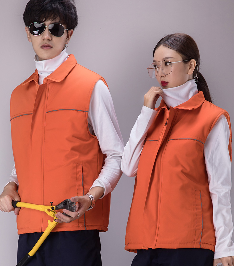 广告马甲工作服马甲摄影背心汽车美容秋冬棉工程马甲定制印LOGO(图11)