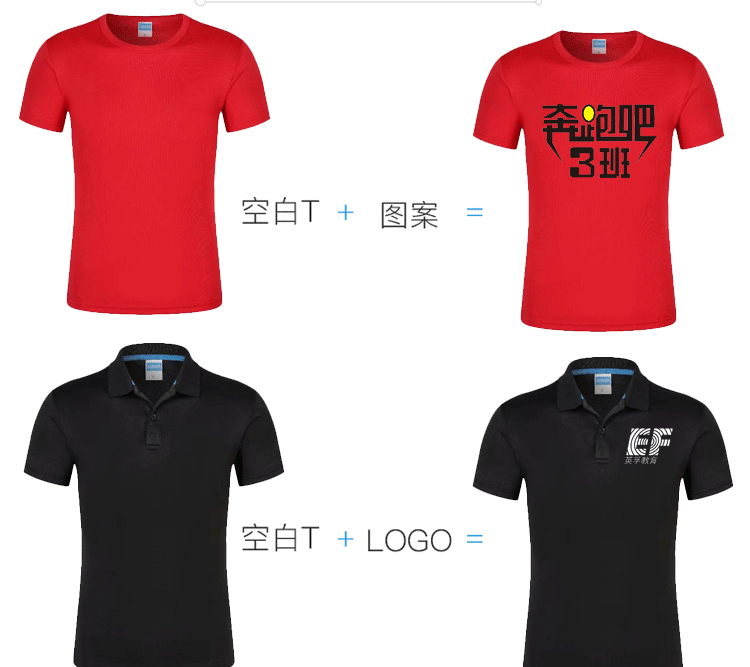纯棉圆领短袖广告衫T恤diy工作服定制团体服印logo班服文化衫定制(图3)