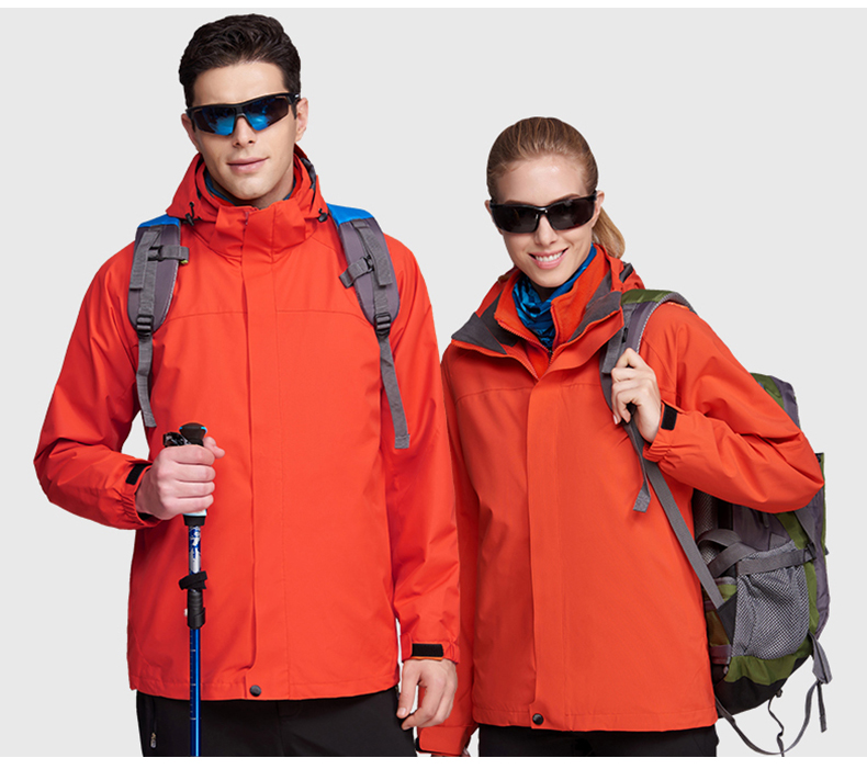 外卖冲锋衣定制工作服外套防风防水加厚企业工装情侣登山服印logo(图14)