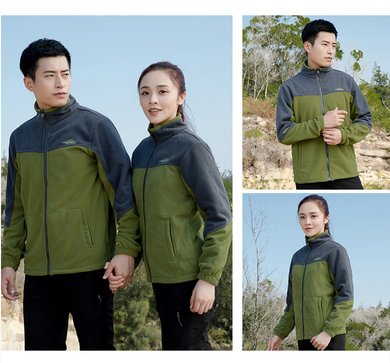 红色冲锋衣工作服定制印字logo三合一可拆卸外套防风防水登山服男(图23)