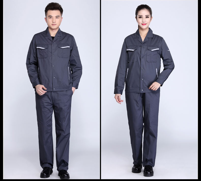 长袖工作服套装男耐磨春秋冬厂服上衣定制汽修机电工装劳动劳保服(图9)