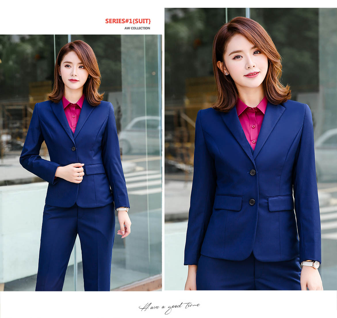 宝蓝色158#男女款西装(图6)