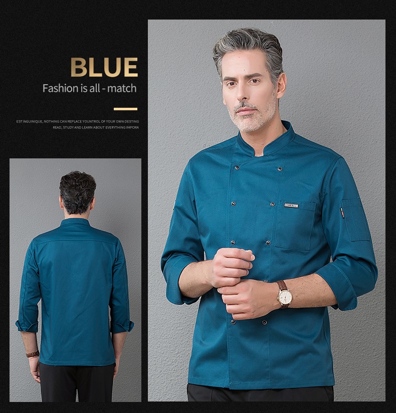 厨师工作服男长袖定制logo印字秋冬厨师服加肥加大xxxxxl超大大码(图20)