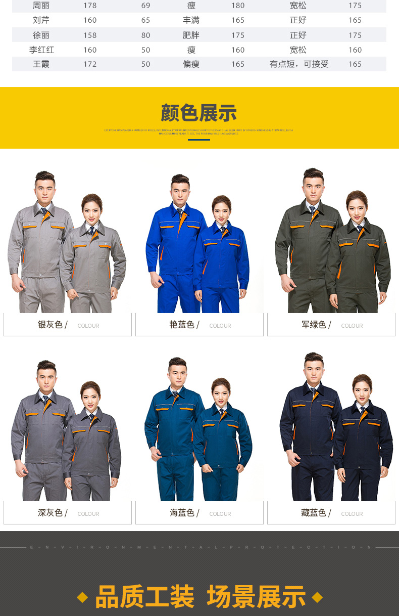 长袖工作服套装男工厂车间汽修劳保服厂服反光条工程服CVC棉(图9)