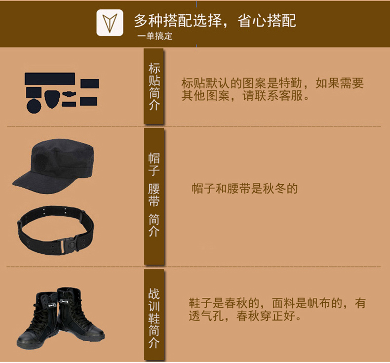 保安工作服套装男春秋冬保安制服加厚长袖特训服黑色冬装保安服(图14)