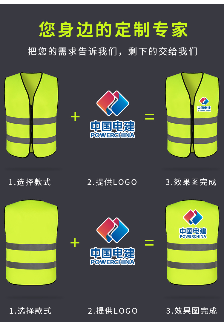 环卫交通驾驶员安全防护夜间外套反光衣马甲定制荧光背心服可印字(图6)