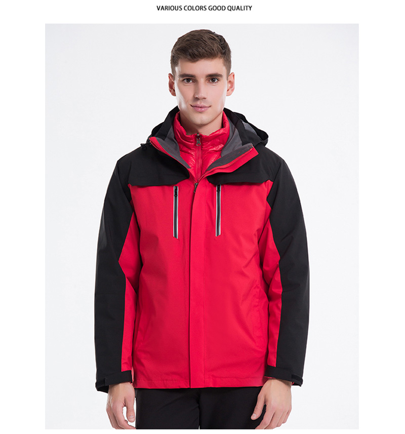 户外冲锋衣男女潮牌三合一两件套冬季加厚西藏防水滑雪定制登山服(图10)