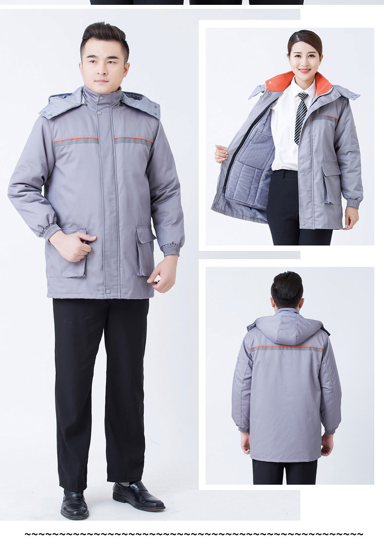 防静电棉服加油站工作服冬装 劳保棉衣 中石化反光条冬装棉袄(图15)