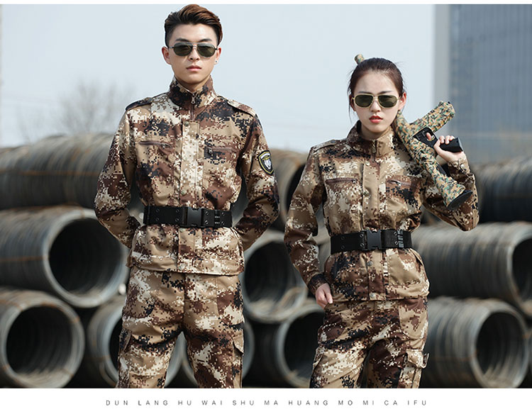 荒漠迷彩服套装女军装工作服耐磨特种兵男士作训服学生军训迷彩服(图12)